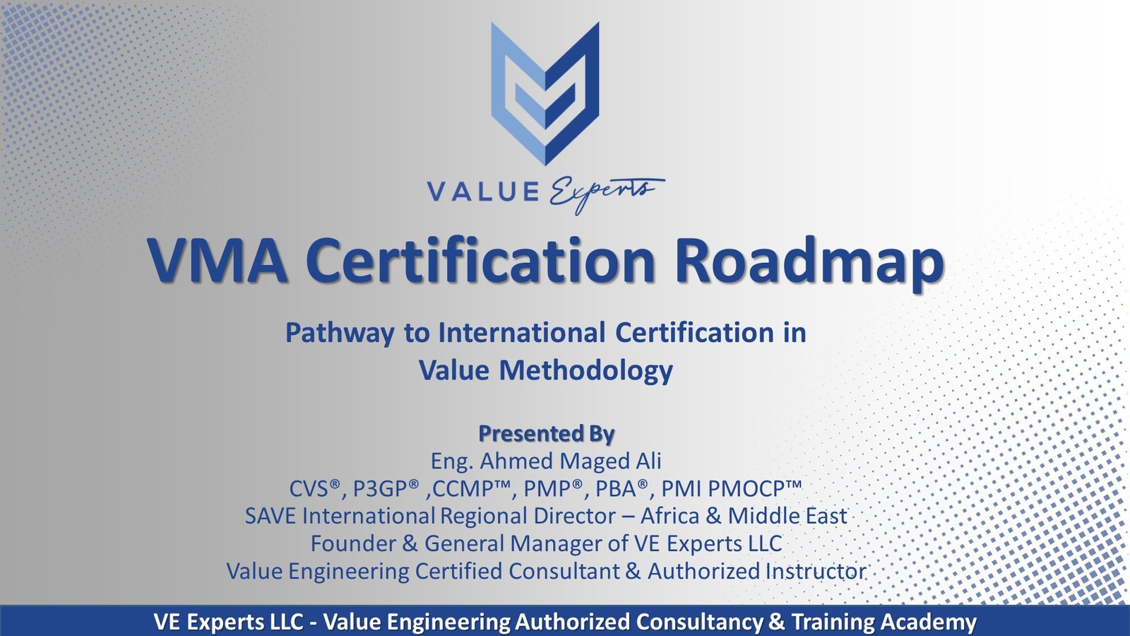 Your Path to the International Value Methodology Certification (VMA)